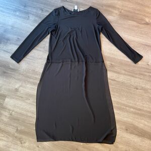 Joseph Ribkoff Dress Womens 10 Black Long Sleeve Sheath Dress Stretch